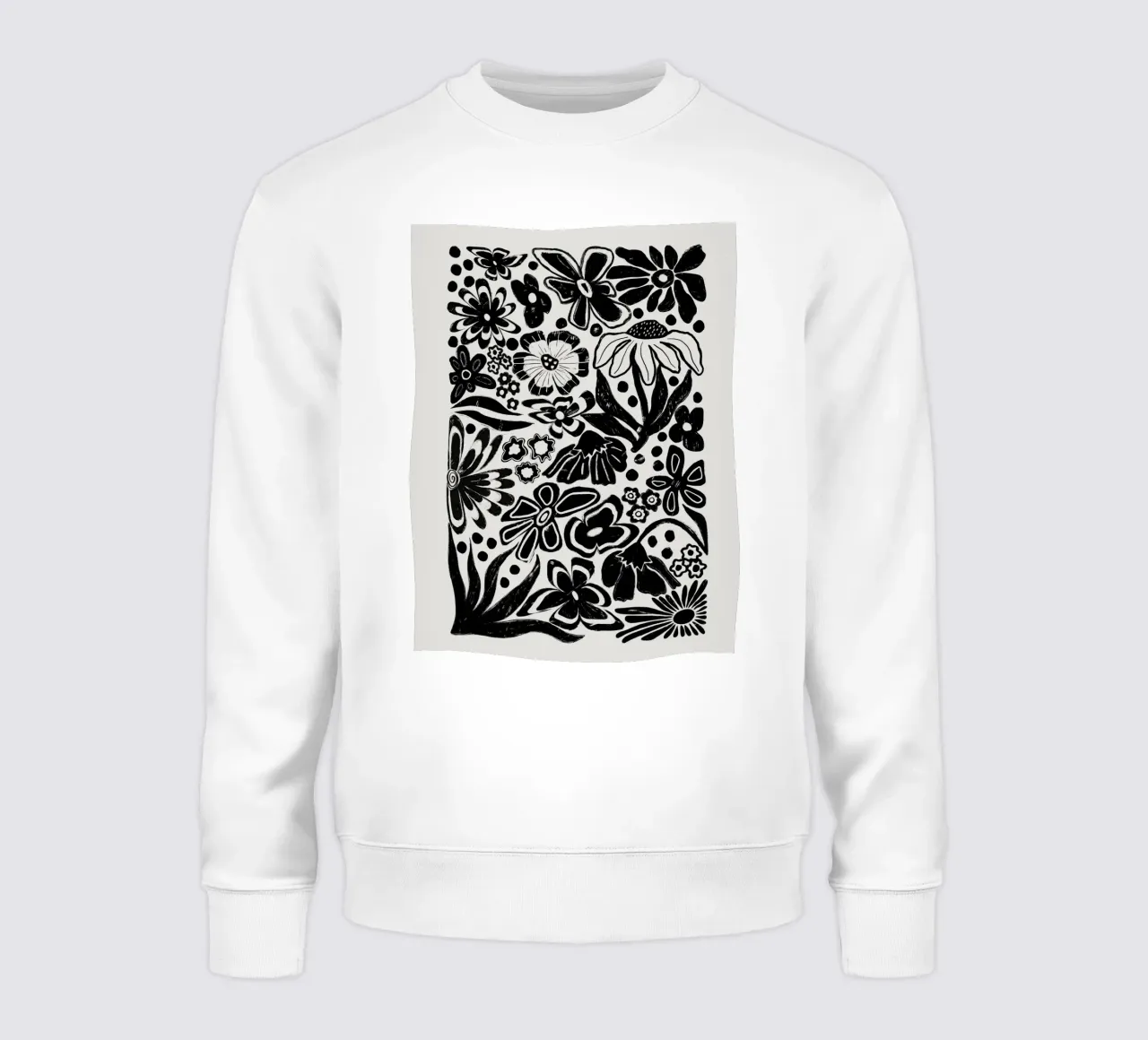 Black Spring Flowers felpa da ni-ja artboutique