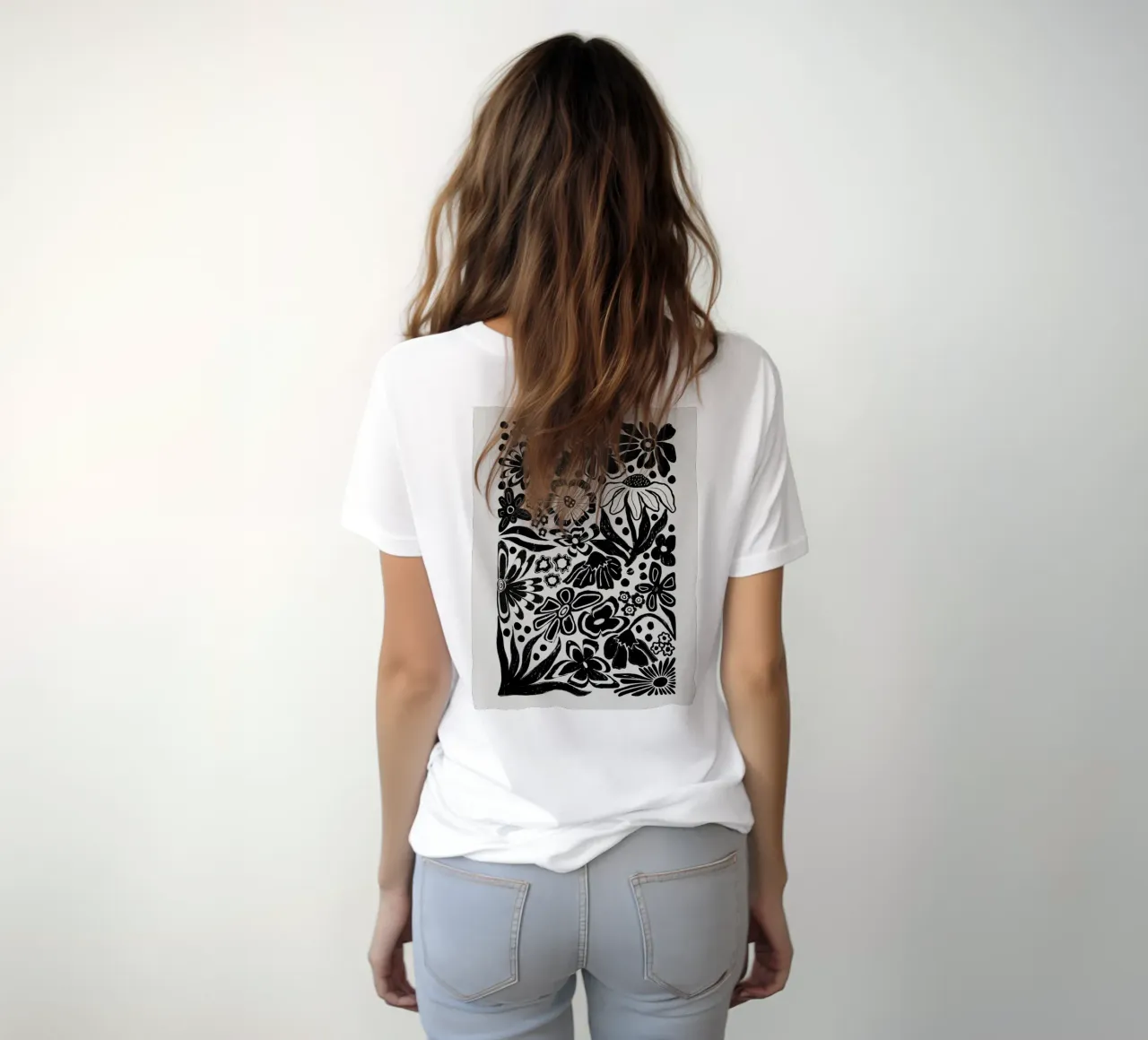 Black Spring Flowers t-shirt by ni-ja artboutique