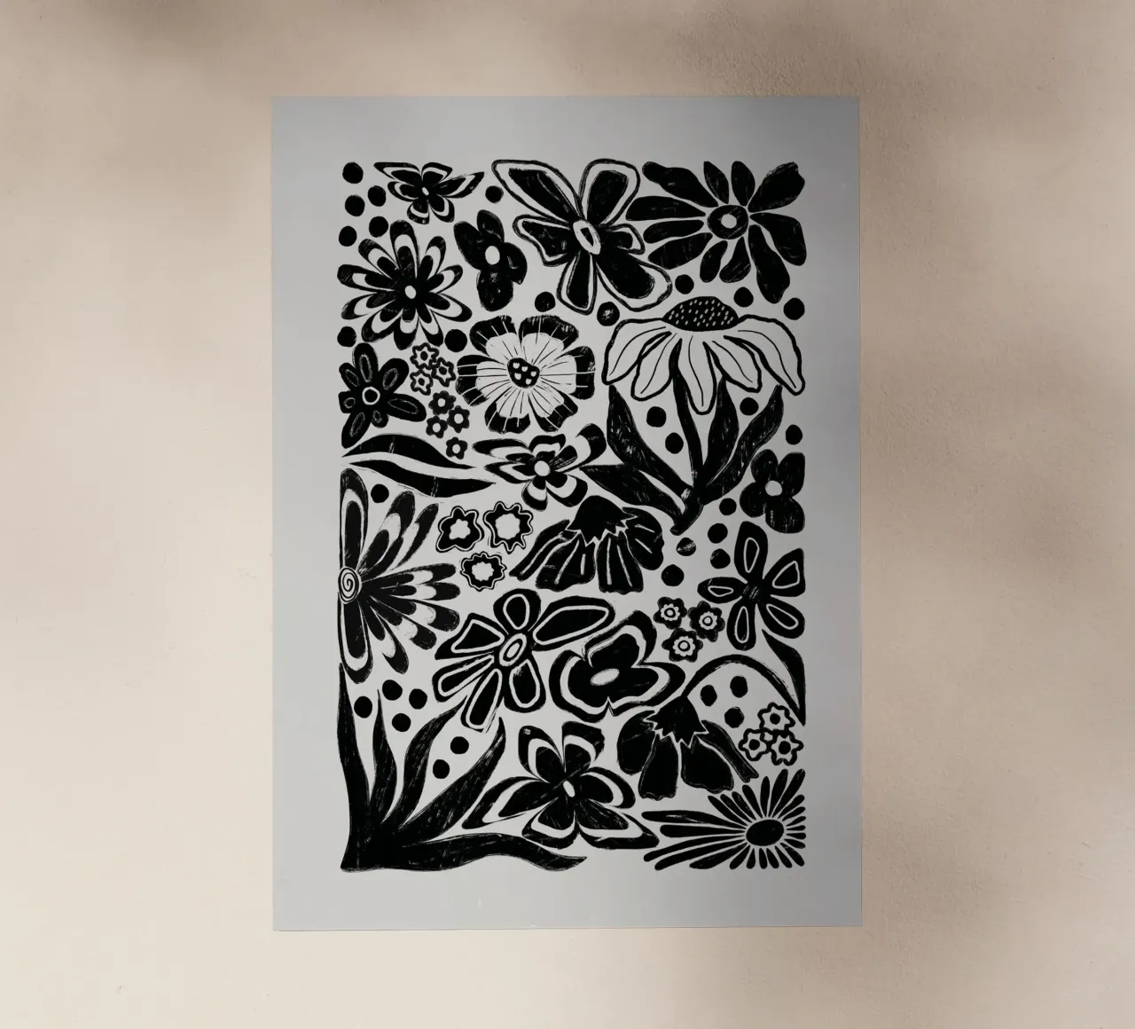 Black Spring Flowers pellicola backlit da ni-ja artboutique