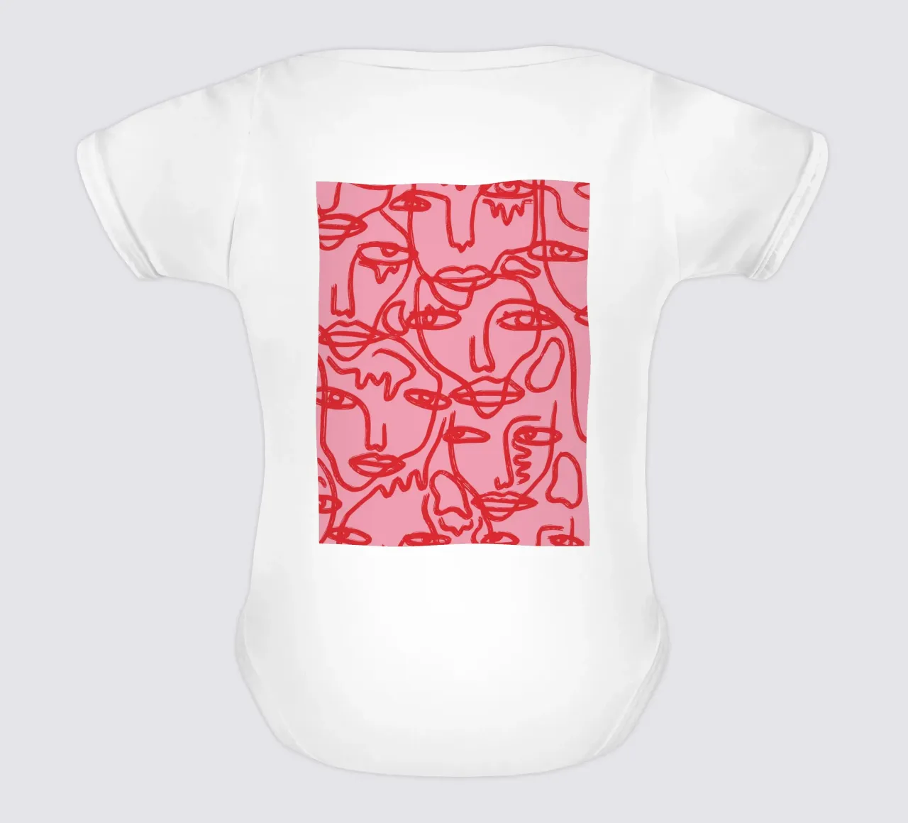 Blushing Faces: Red & Pink body neonato maniche corte da ni-ja artboutique