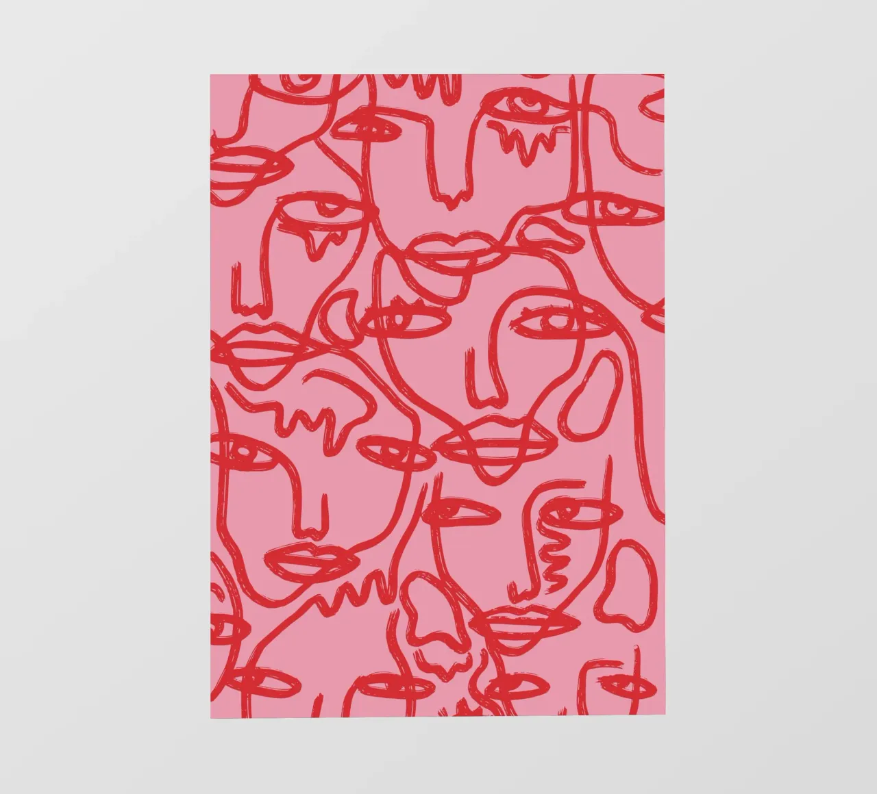 Blushing Faces: Red & Pink pellicola backlit da ni-ja artboutique