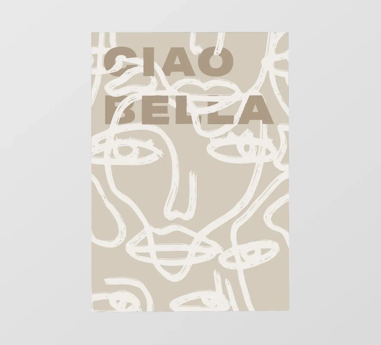 Ciao Bella - Faces Turn Beige pellicola backlit da ni-ja artboutique