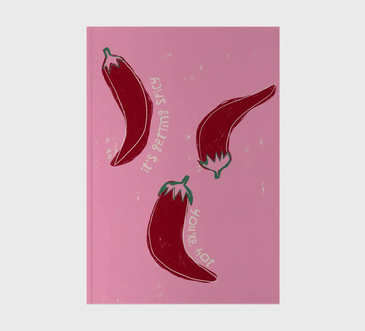 It‘s Getting Hot-Chillies notebook by ni-ja artboutique