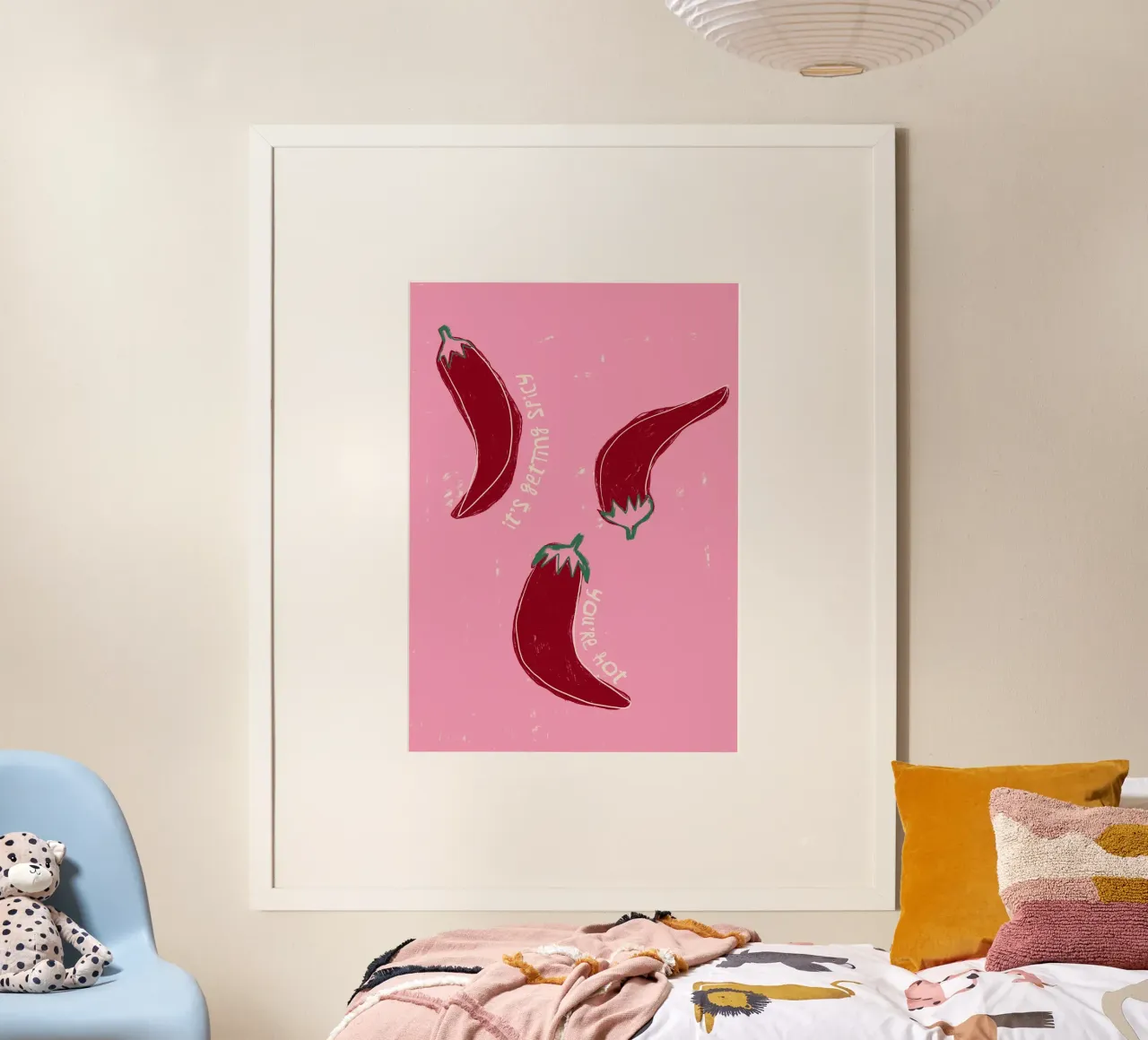 It‘s Getting Hot-Chillies poster con telaio in plastica da ni-ja artboutique