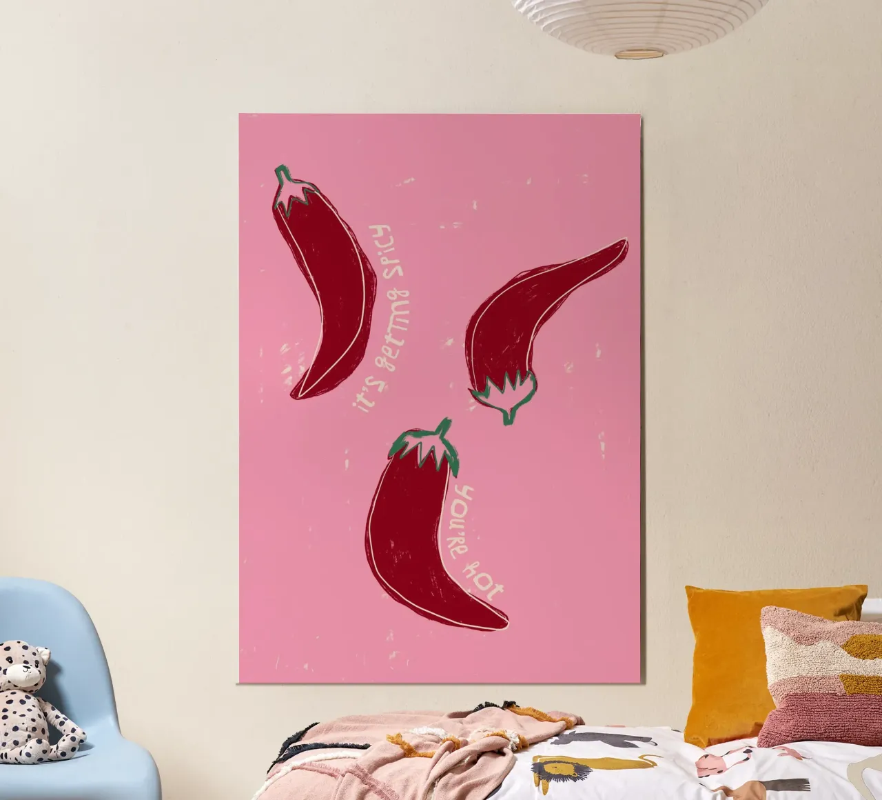 It‘s Getting Hot-Chillies poster con telaio in plastica da ni-ja artboutique