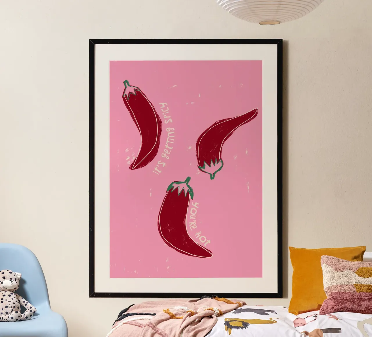 It‘s Getting Hot-Chillies poster con telaio in plastica da ni-ja artboutique