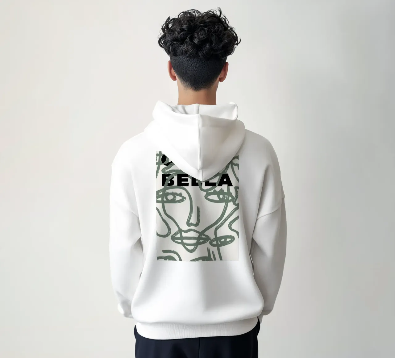 Ciao Bella - Faces Turn Green felpa con cappuccio da ni-ja artboutique