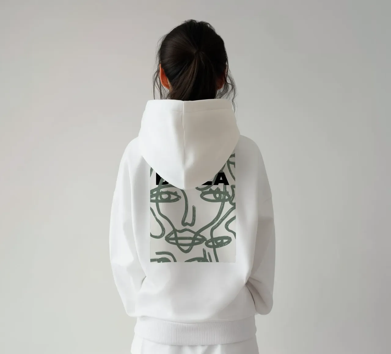 Ciao Bella - Faces Turn Green felpa con cappuccio da ni-ja artboutique