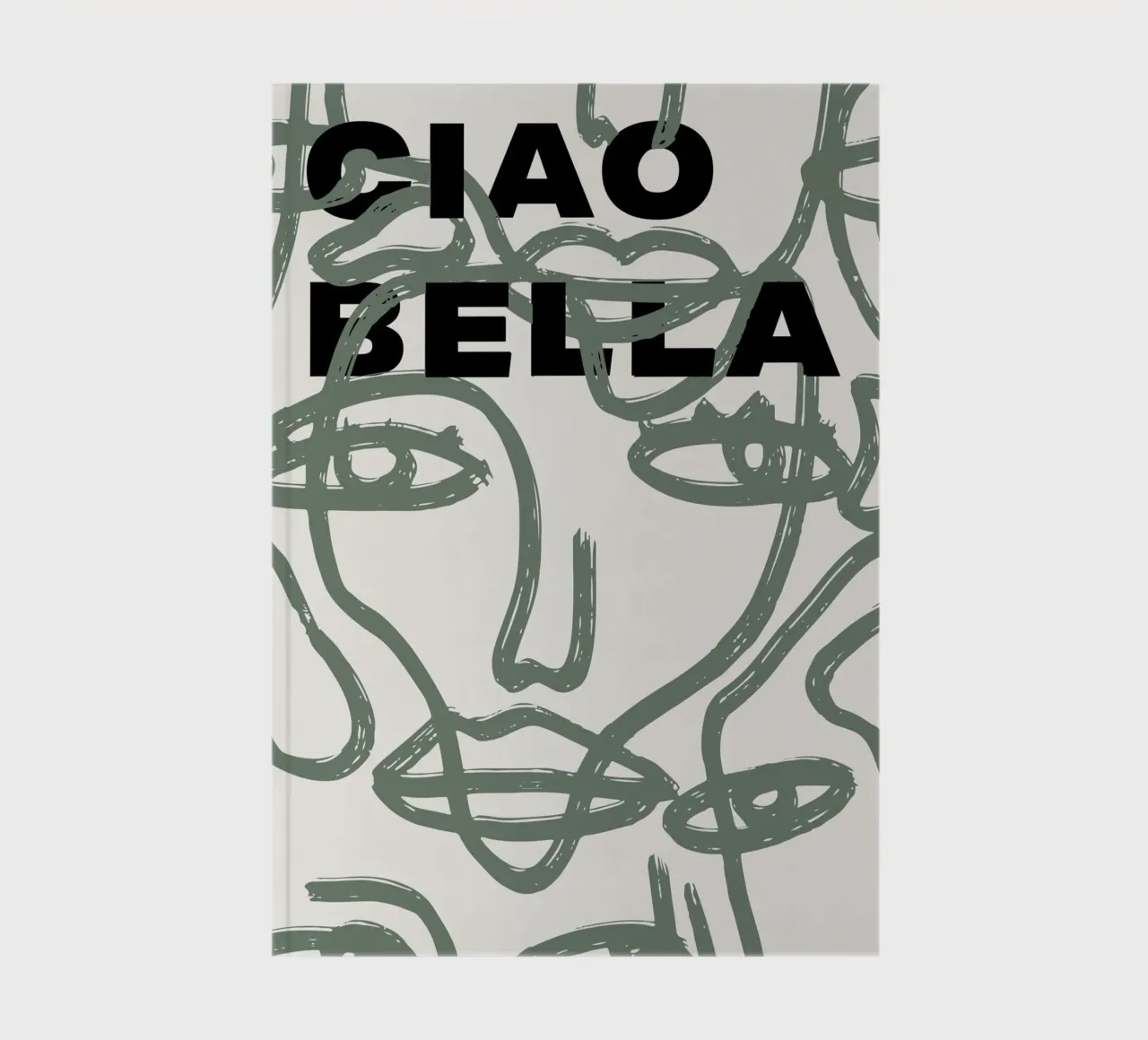 Ciao Bella - Faces Turn Green notebook by ni-ja artboutique