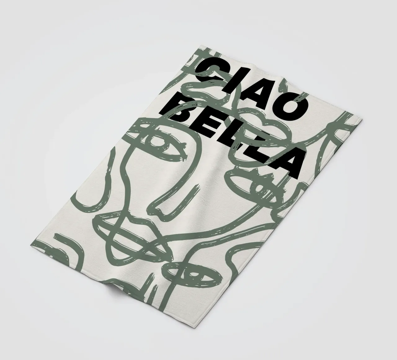 Ciao Bella - Faces Turn Green coperta in pile da ni-ja artboutique