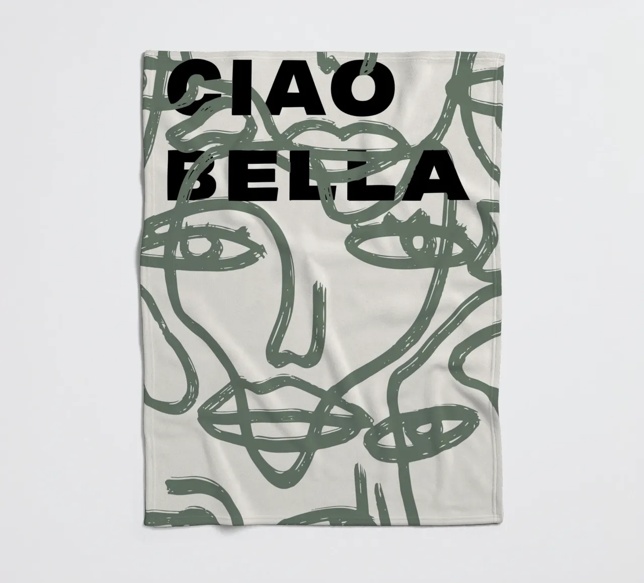 Ciao Bella - Faces Turn Green coperta in pile da ni-ja artboutique