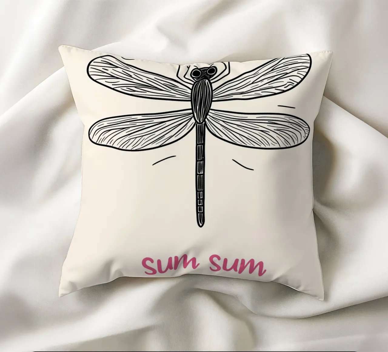 Volo della libellula Sum-Sum cuscino da Carinaprint