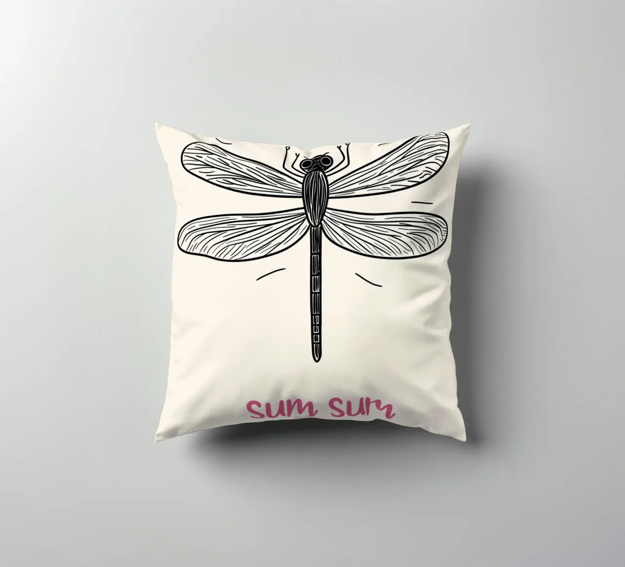 Volo della libellula Sum-Sum cuscino da Carinaprint