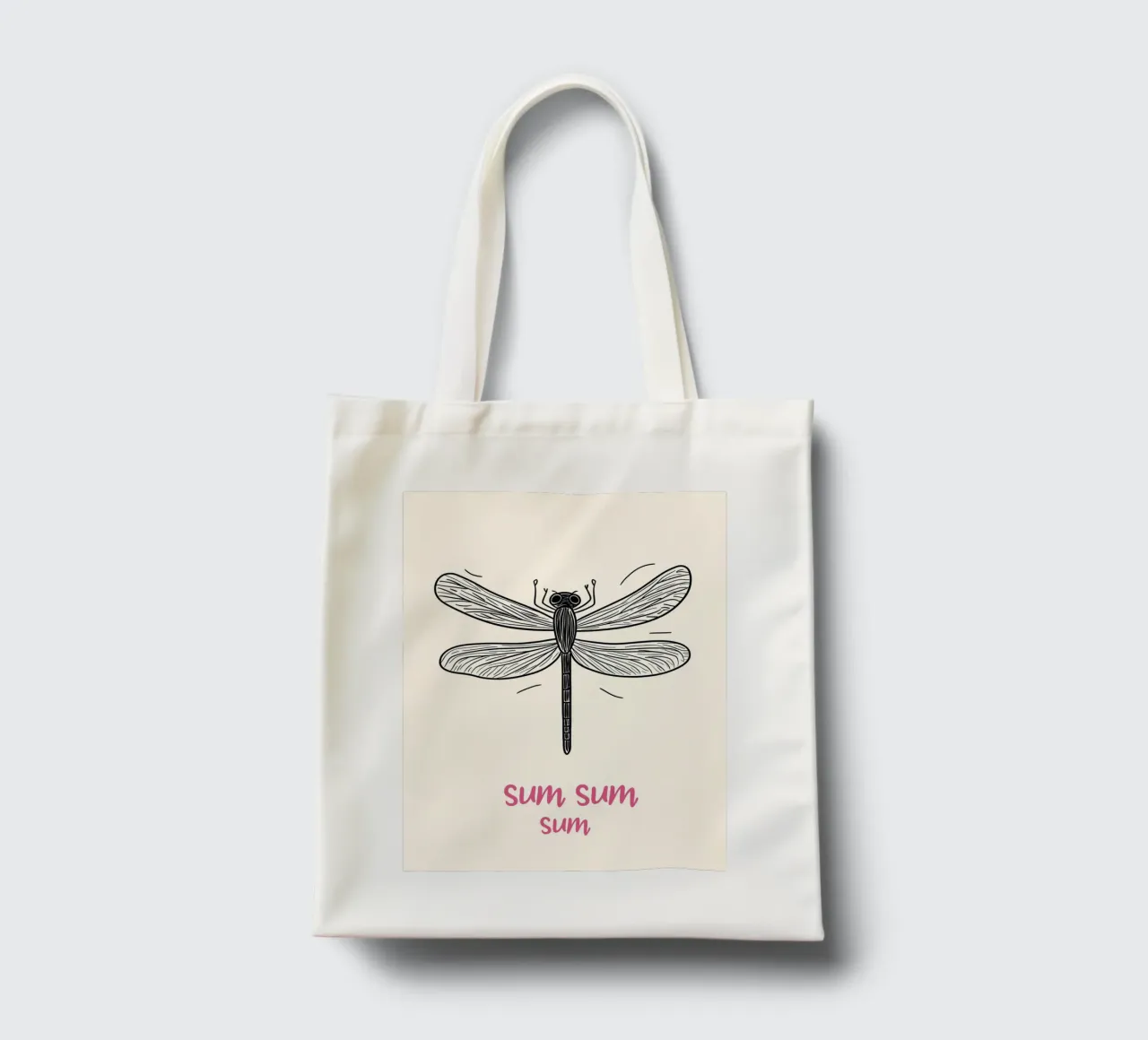 Volo della libellula Sum-Sum borsa in juta da Carinaprint
