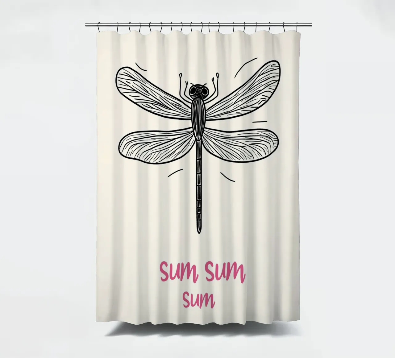 Sum-Sum Libellen Flug Duschvorhang von Carinaprint