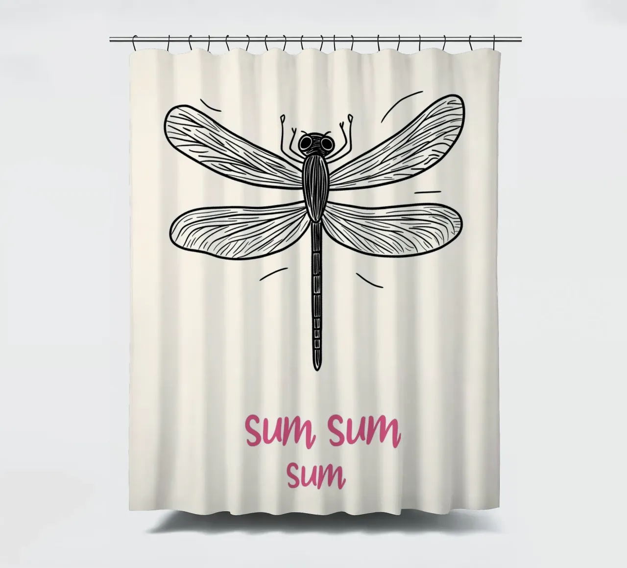 Sum-Sum Libellen Flug Duschvorhang von Carinaprint