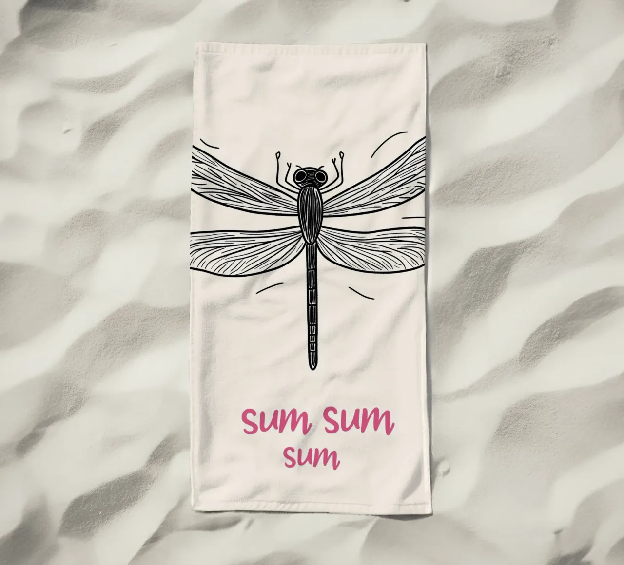 Volo della libellula Sum-Sum telo mare da Carinaprint