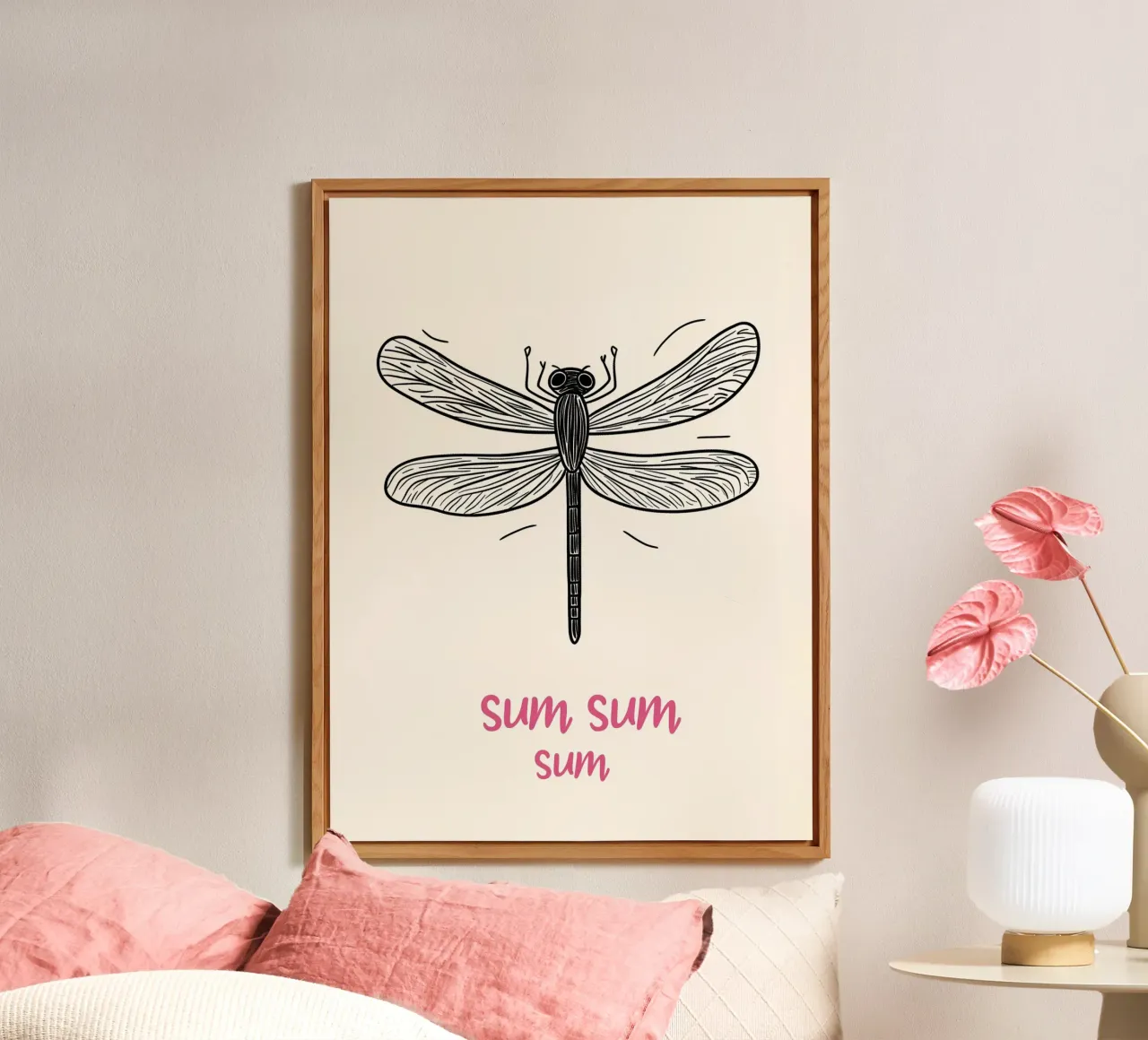Volo della libellula Sum-Sum alluminio dibond da Carinaprint