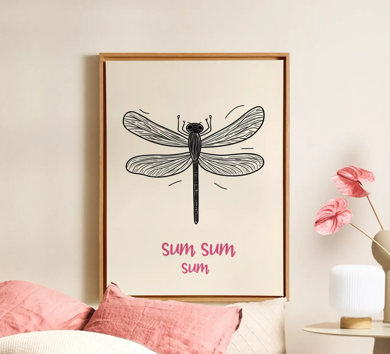 Sum-Sum libellenvlucht canvas van Carinaprint