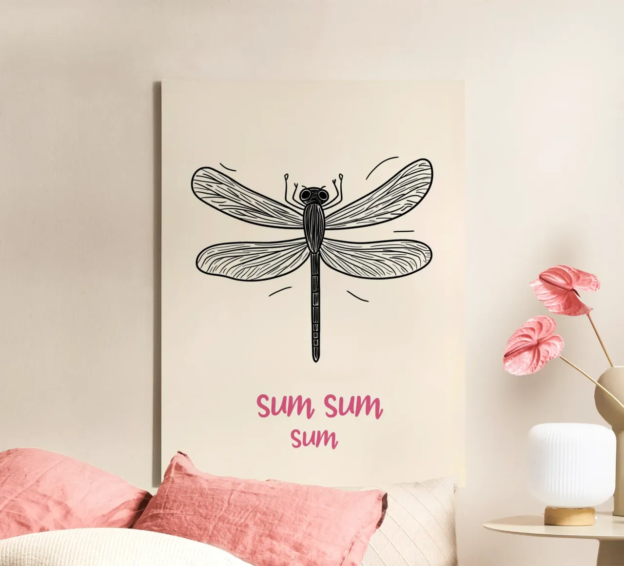 Sum-Sum libellenvlucht canvas van Carinaprint