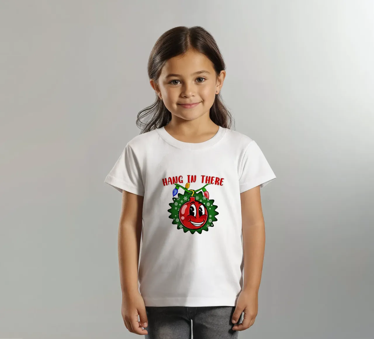 Hang in There Weihnachtskugel Inspirational Holiday Decor Kinder T-Shirt von sillyindustries
