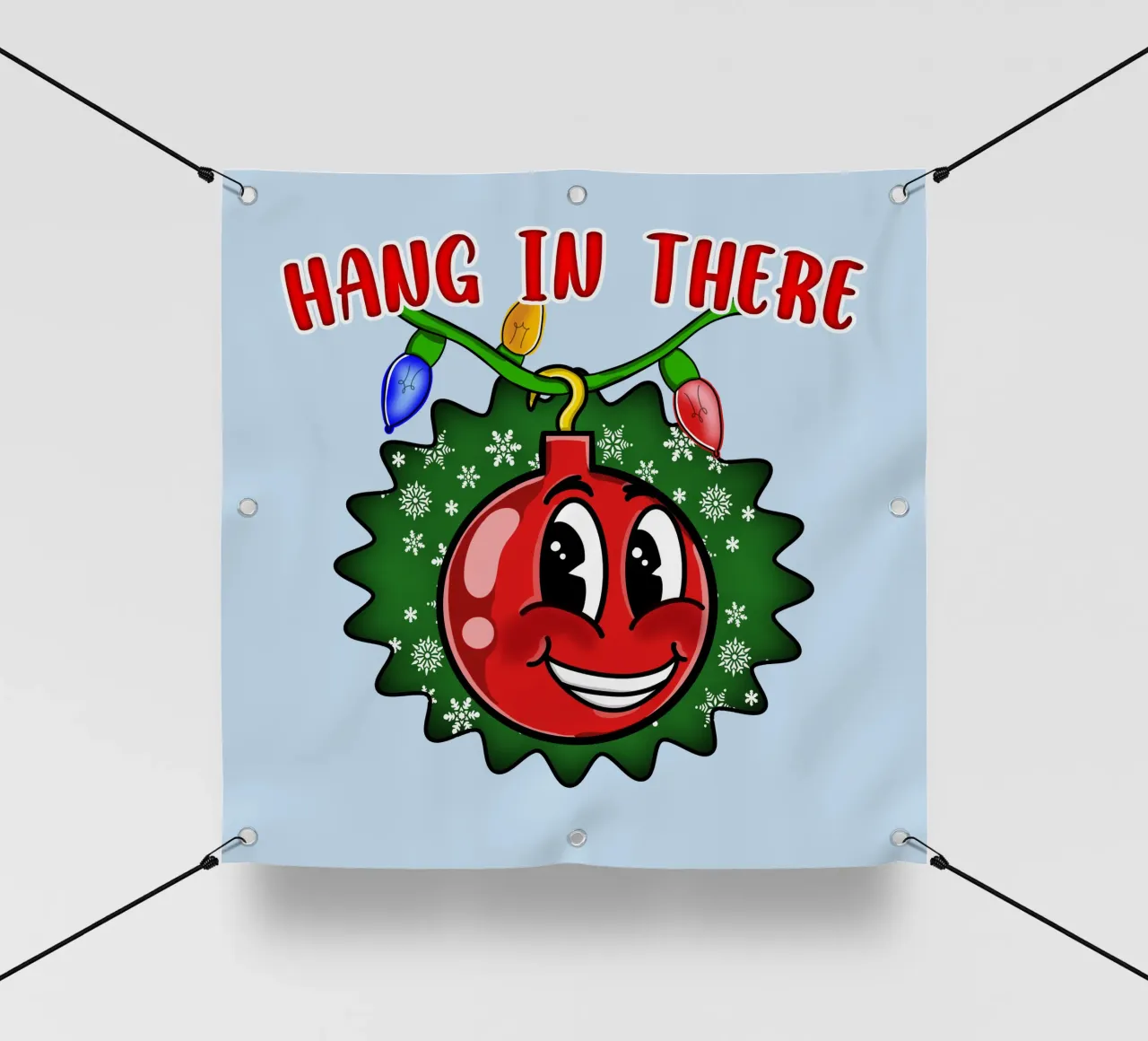 Palla di Natale "Hang in There" - Decorazioni festive d'ispirazione telo in pvc da sillyindustries