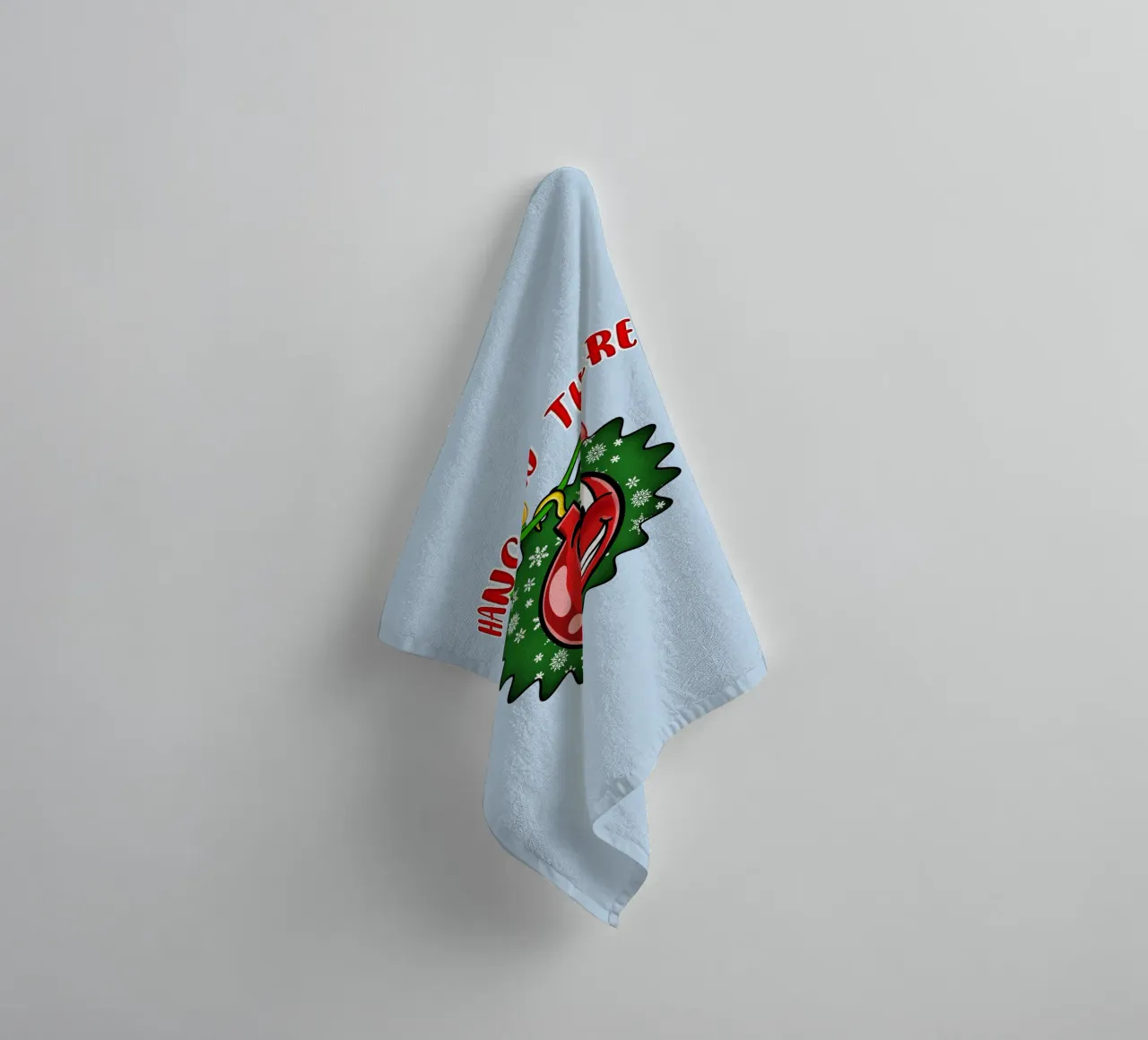 Hang in There Christmas Ball Inspirational Holiday Decor towel by sillyindustries