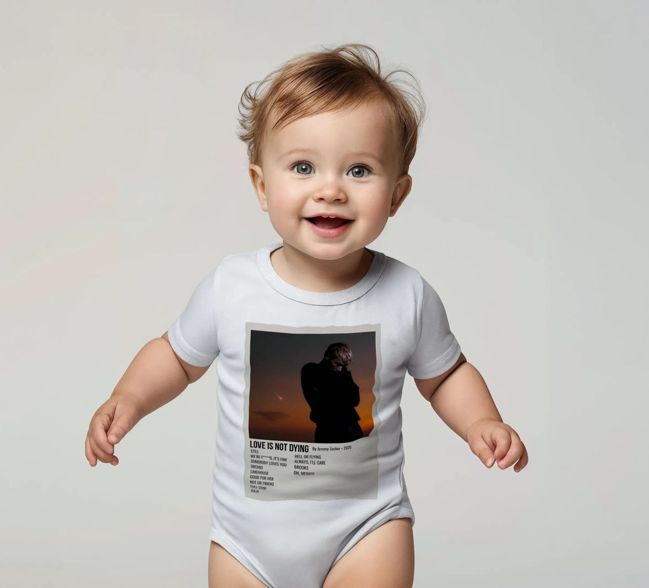 LOVE IS NOT DYING By Jeremy Zucker 2020 body neonato maniche corte da SoundStudio