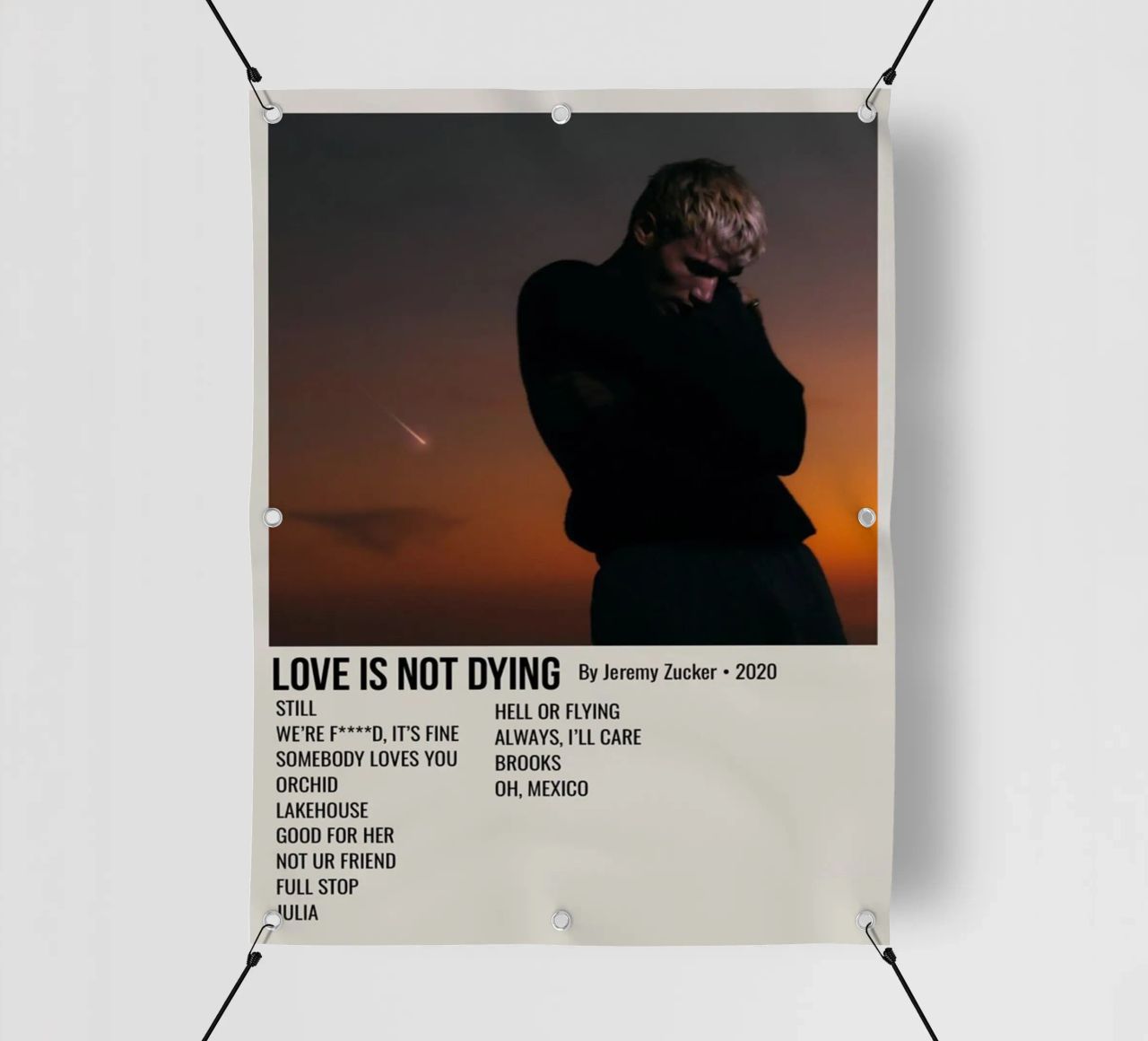 LOVE IS NOT DYING By Jeremy Zucker 2020 telo in pvc da SoundStudio