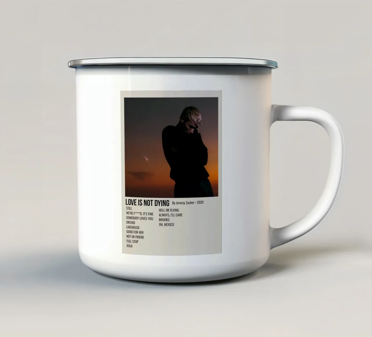 LOVE IS NOT DYING By Jeremy Zucker 2020 emaille mok van SoundStudio