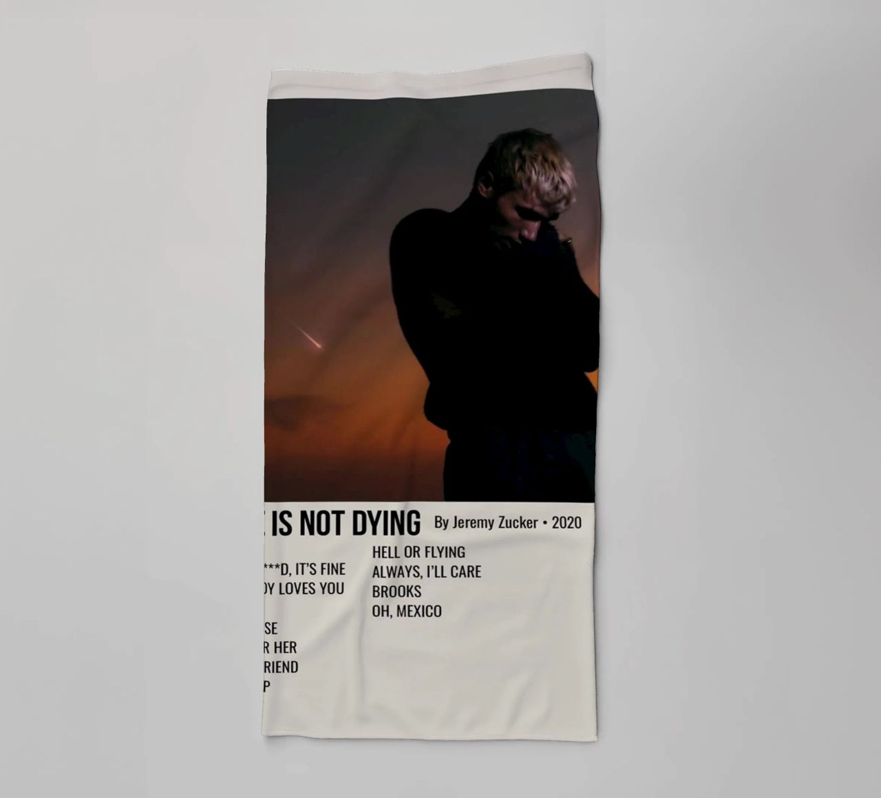 LOVE IS NOT DYING By Jeremy Zucker 2020 asciugamano da bagno da SoundStudio