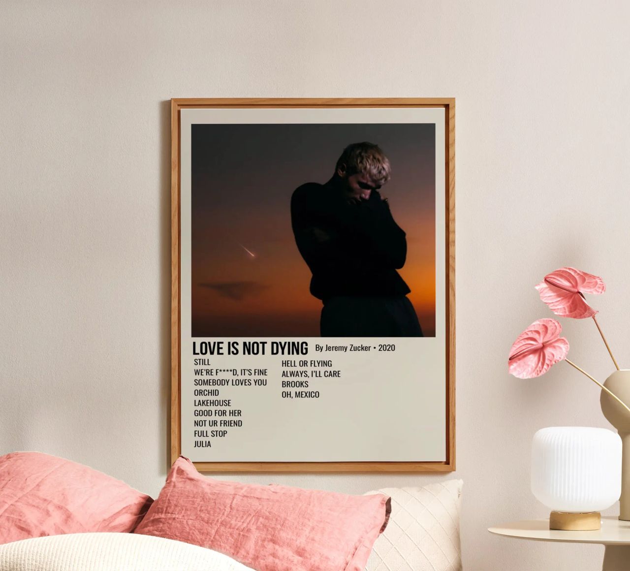 LOVE IS NOT DYING By Jeremy Zucker 2020 alluminio dibond da SoundStudio