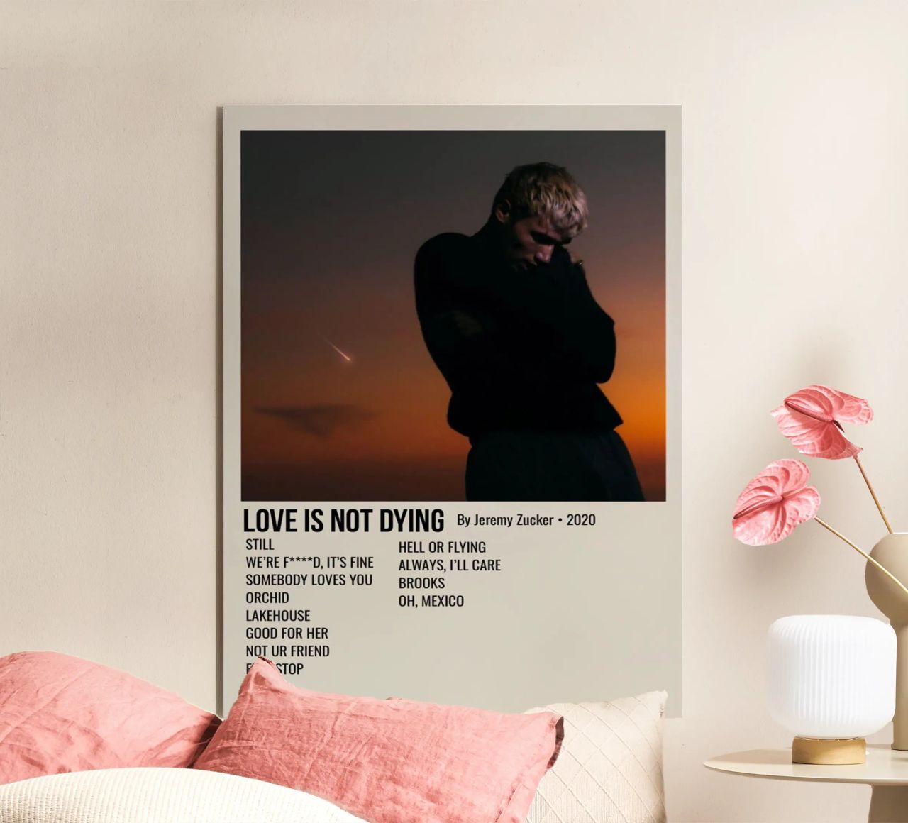 LOVE IS NOT DYING By Jeremy Zucker 2020 alluminio dibond da SoundStudio