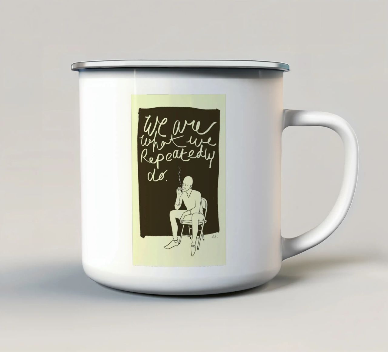 We Are tazza in smalto da Linda van Bruggen