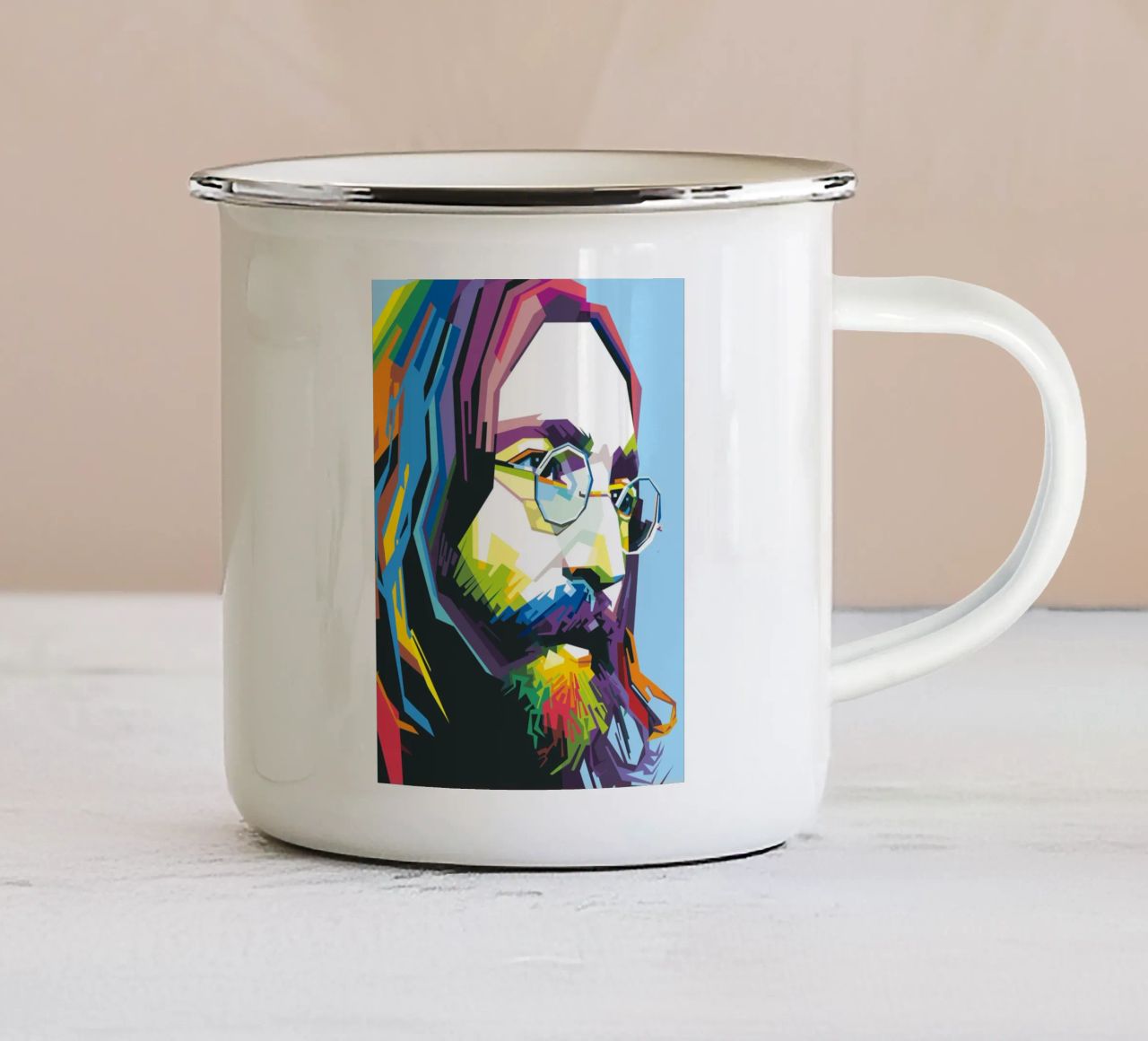 Alla fine tutto andrà bene. tazza in smalto da Alkahfsmart