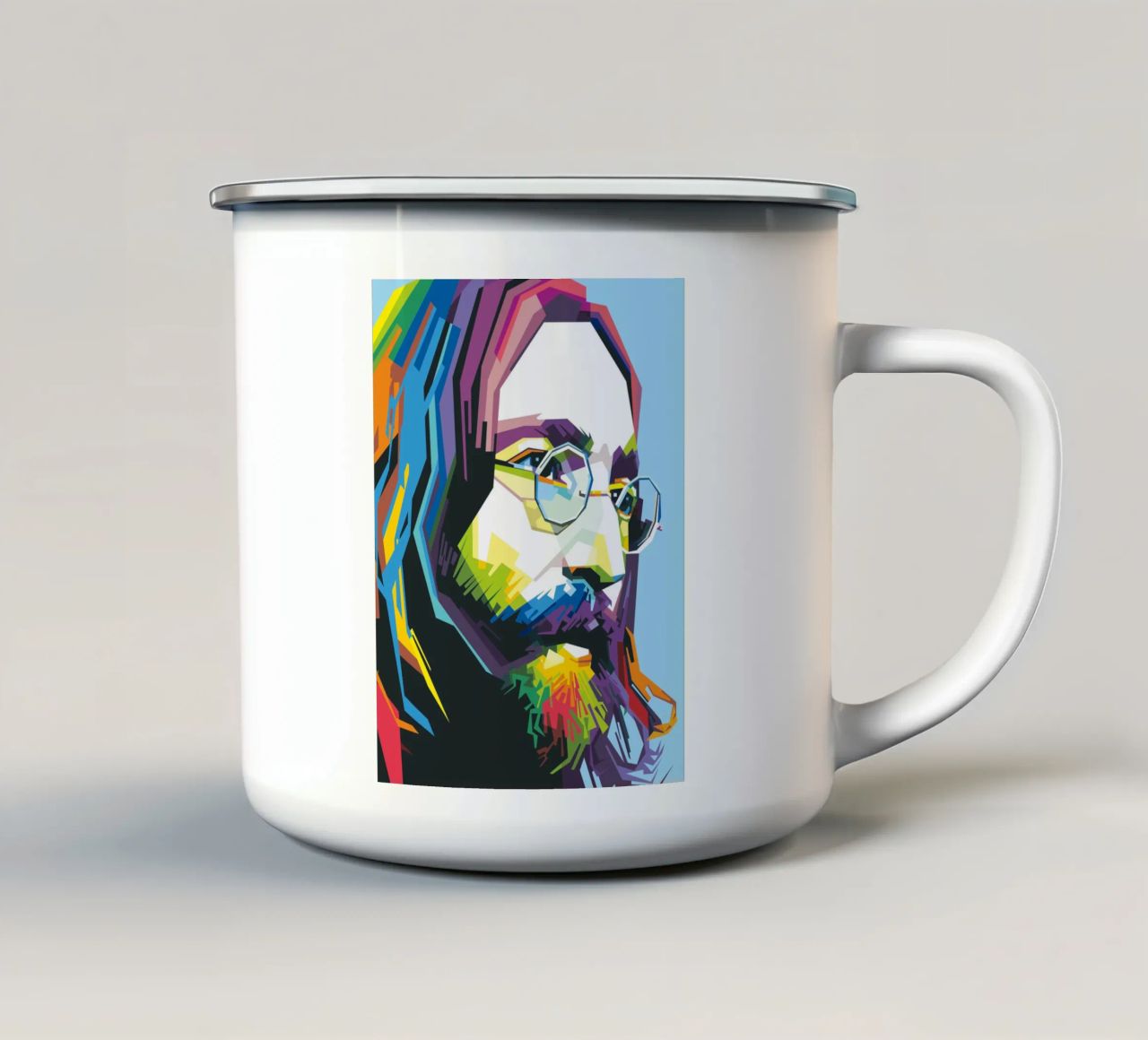 Alla fine tutto andrà bene. tazza in smalto da Alkahfsmart