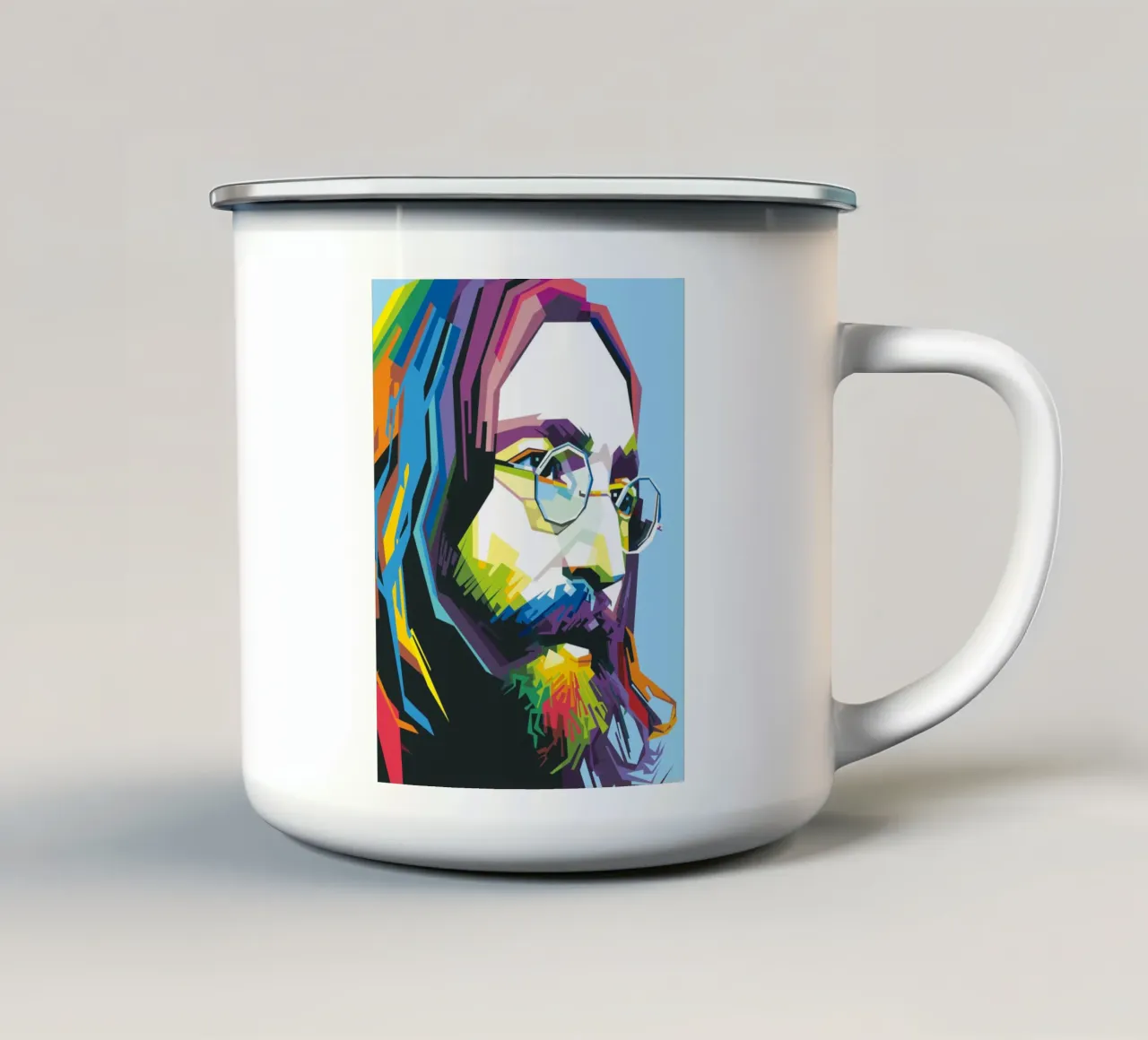 Alla fine tutto andrà bene. tazza in smalto da Alkahfsmart