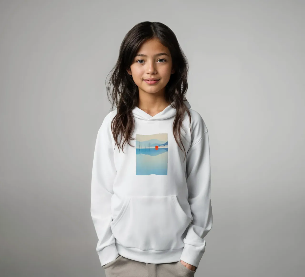 Witte winter kinder hoodie van LaylaOzHome