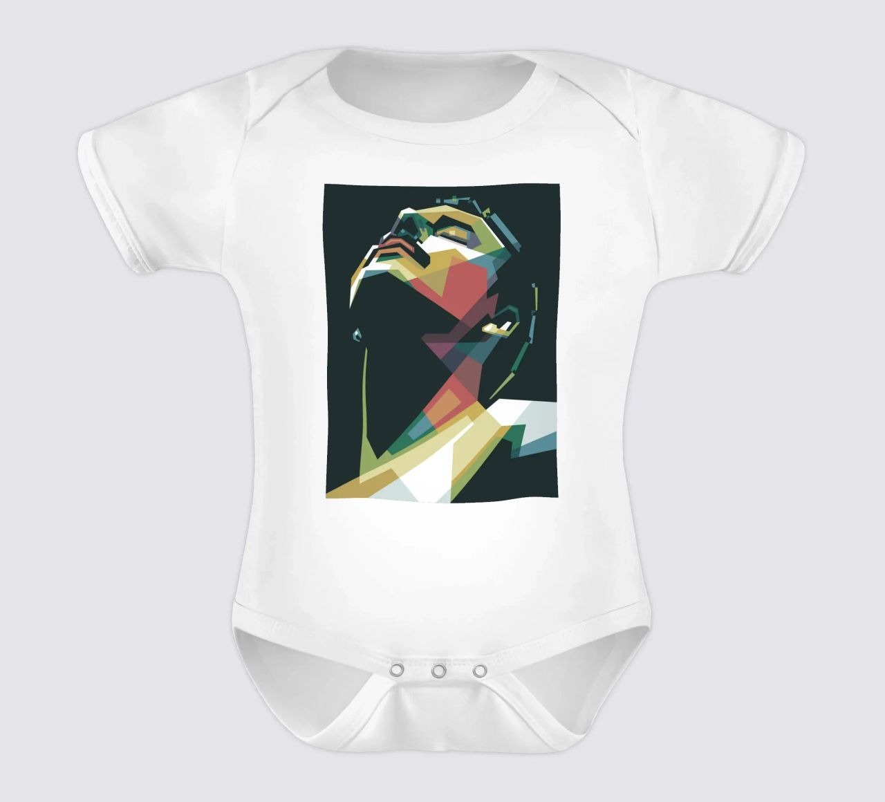Freddie Mercury WPAP Pop Art Kurzarm Babybody von Alkahfsmart
