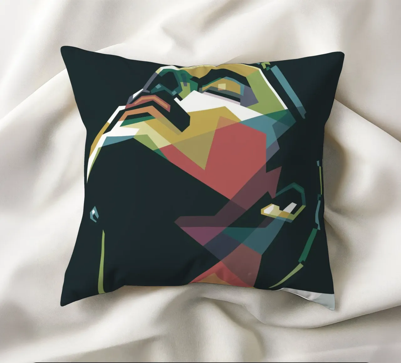 Freddie Mercury WPAP arte pop cojín de Alkahfsmart