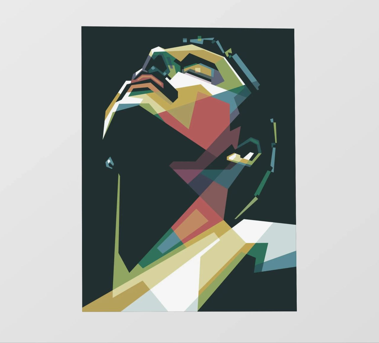 Freddie Mercury WPAP pop art pellicola backlit da Alkahfsmart