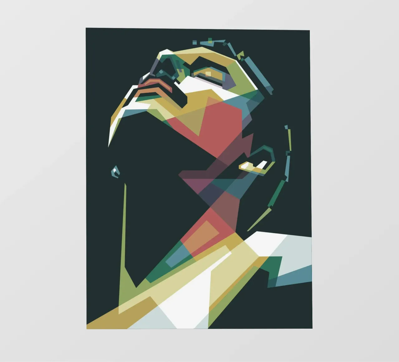 Freddie Mercury WPAP arte pop lámina retroiluminada de Alkahfsmart