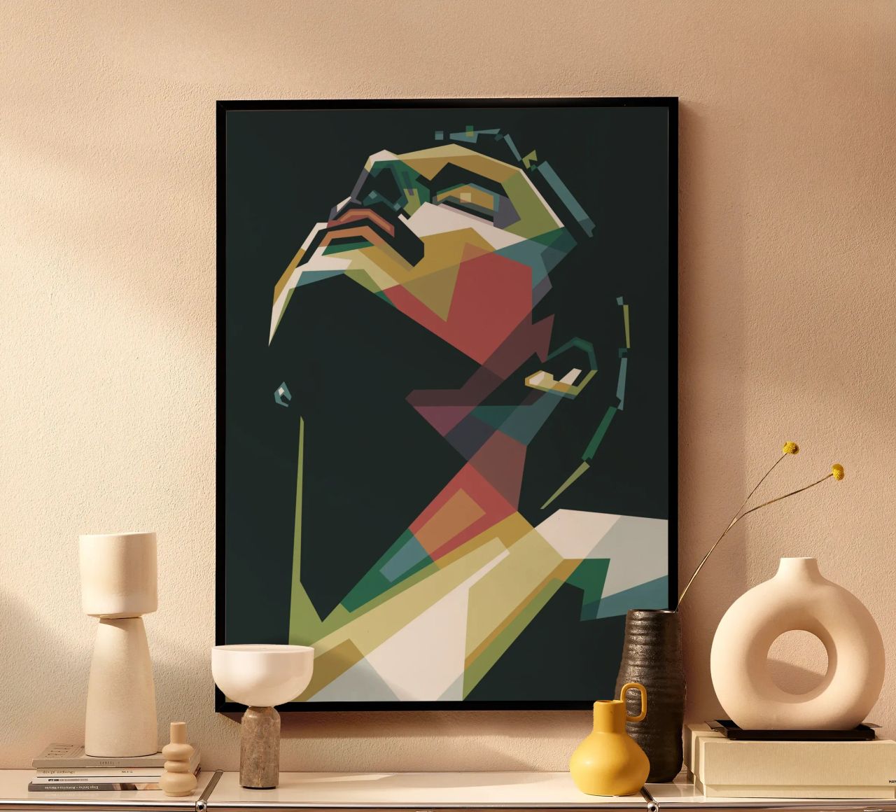 Freddie Mercury WPAP Pop Art Poster von Alkahfsmart