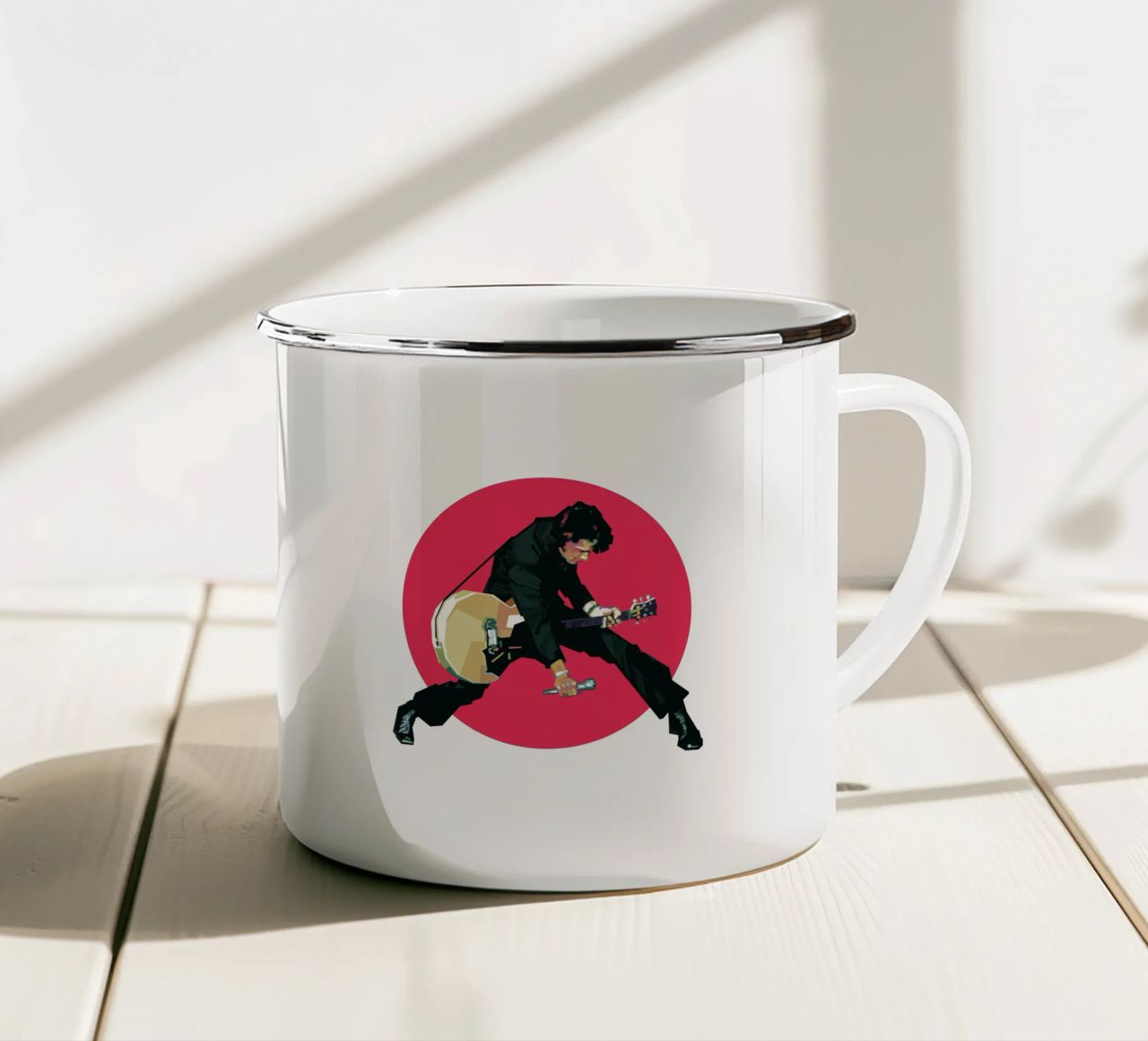 Il re del rock 'n' roll tazza in smalto da Alkahfsmart