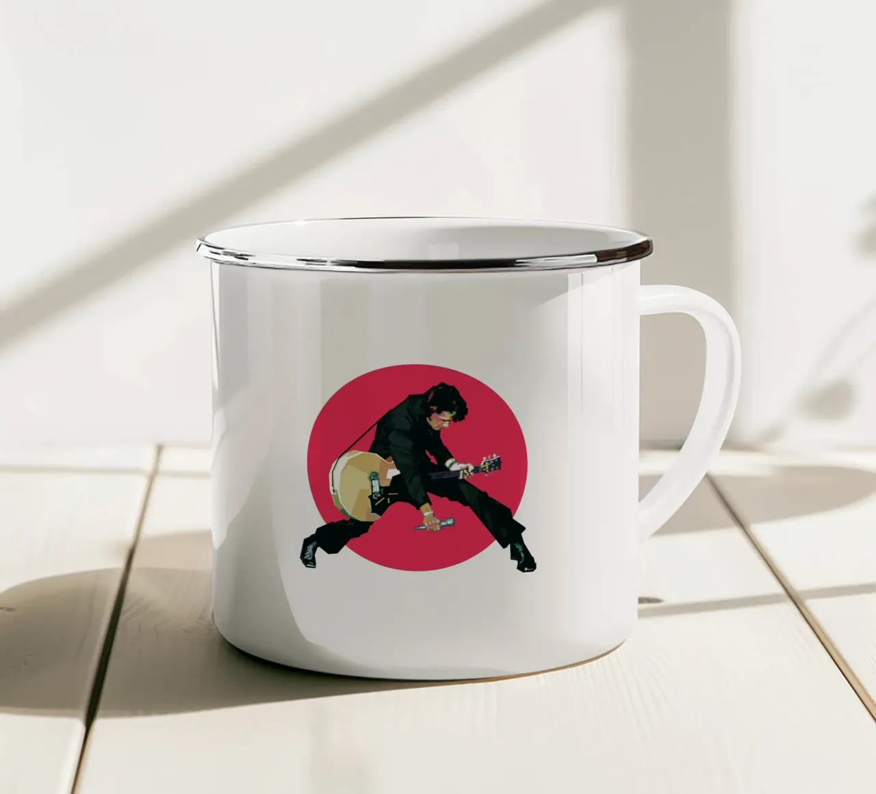 Il re del rock 'n' roll tazza in smalto da Alkahfsmart