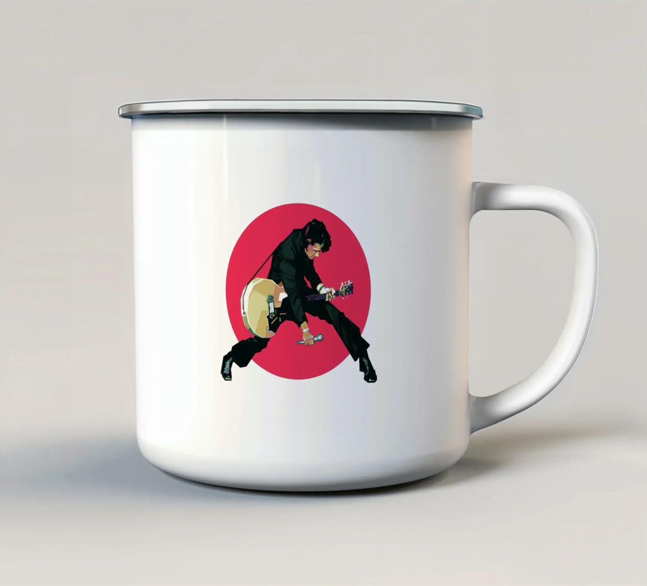 Il re del rock 'n' roll tazza in smalto da Alkahfsmart