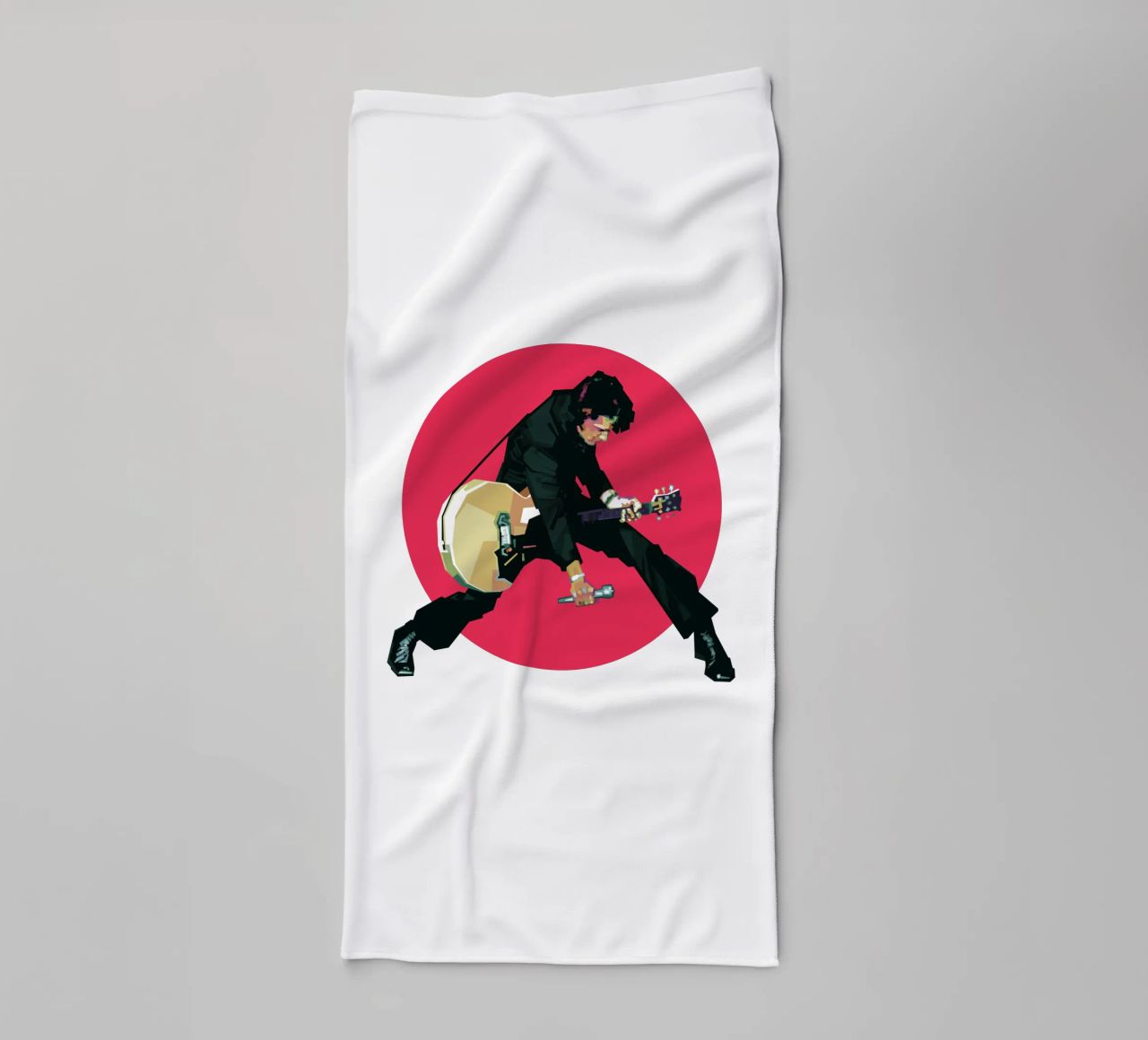 The King of Rock 'n' Roll towel by Alkahfsmart