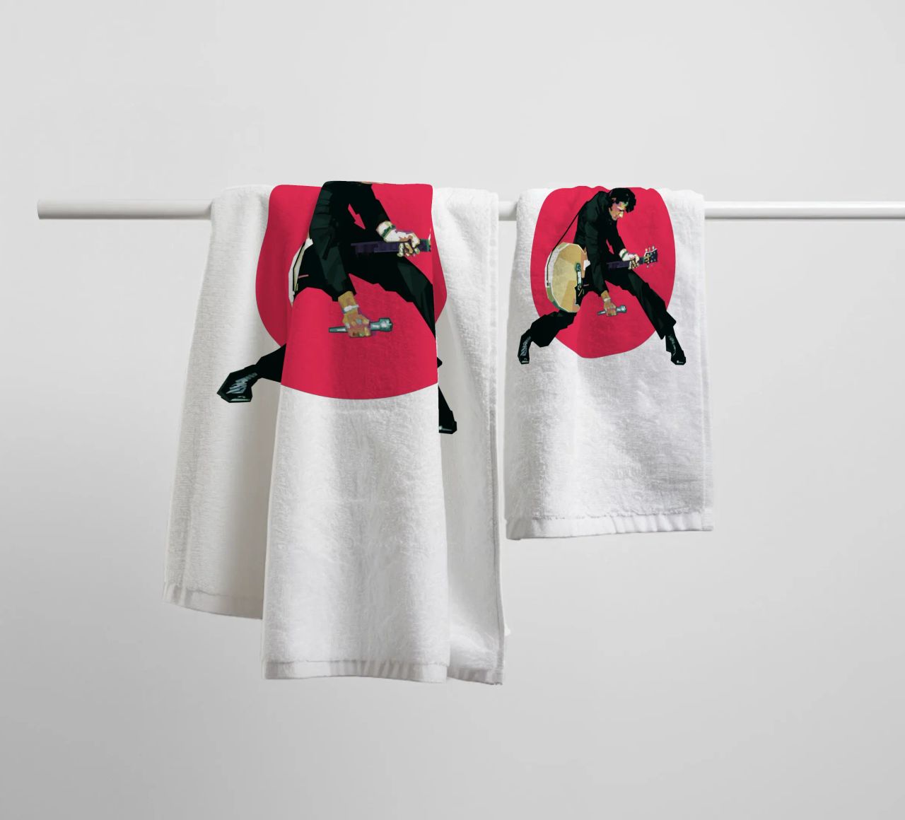 The King of Rock 'n' Roll towel by Alkahfsmart