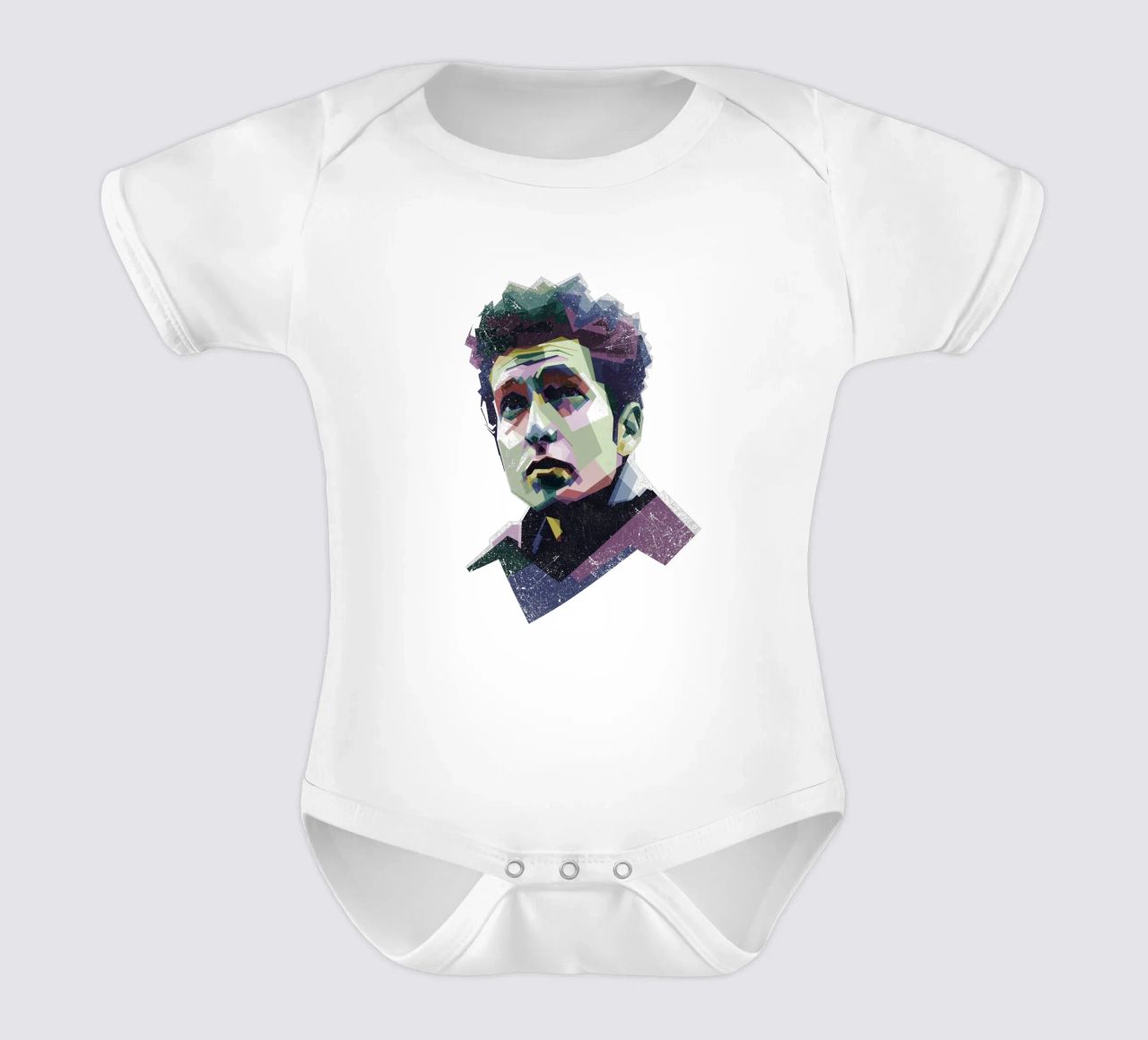 Bob Dylan Pop Art WPAP body neonato maniche corte da Alkahfsmart