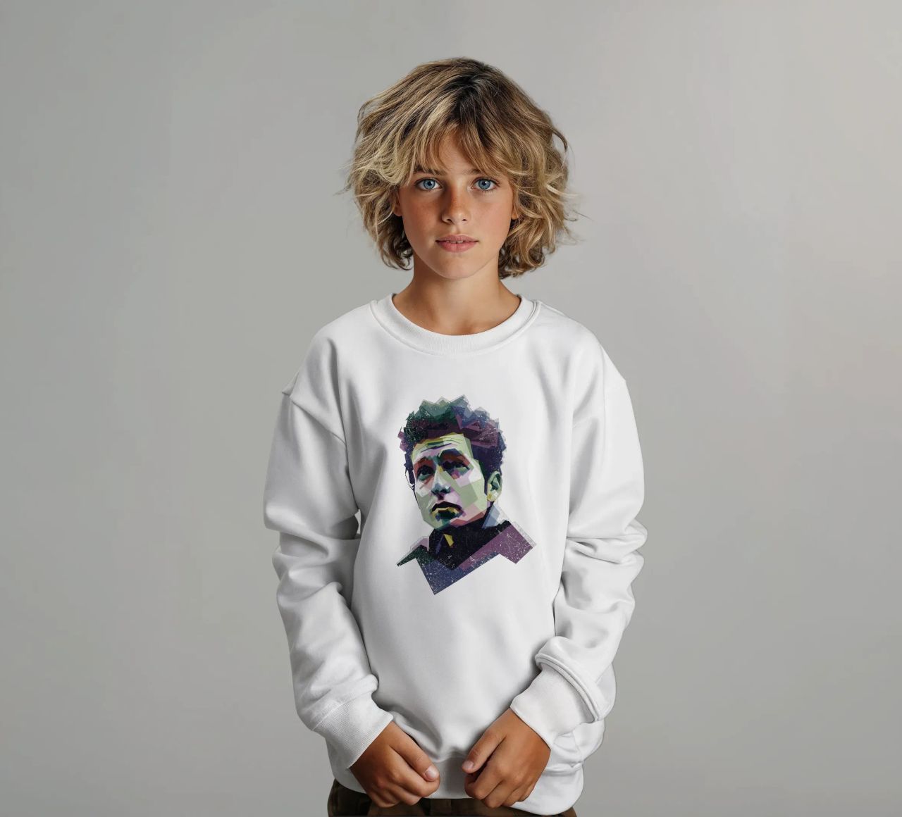 Bob Dylan Pop Art WPAP felpa bambino da Alkahfsmart